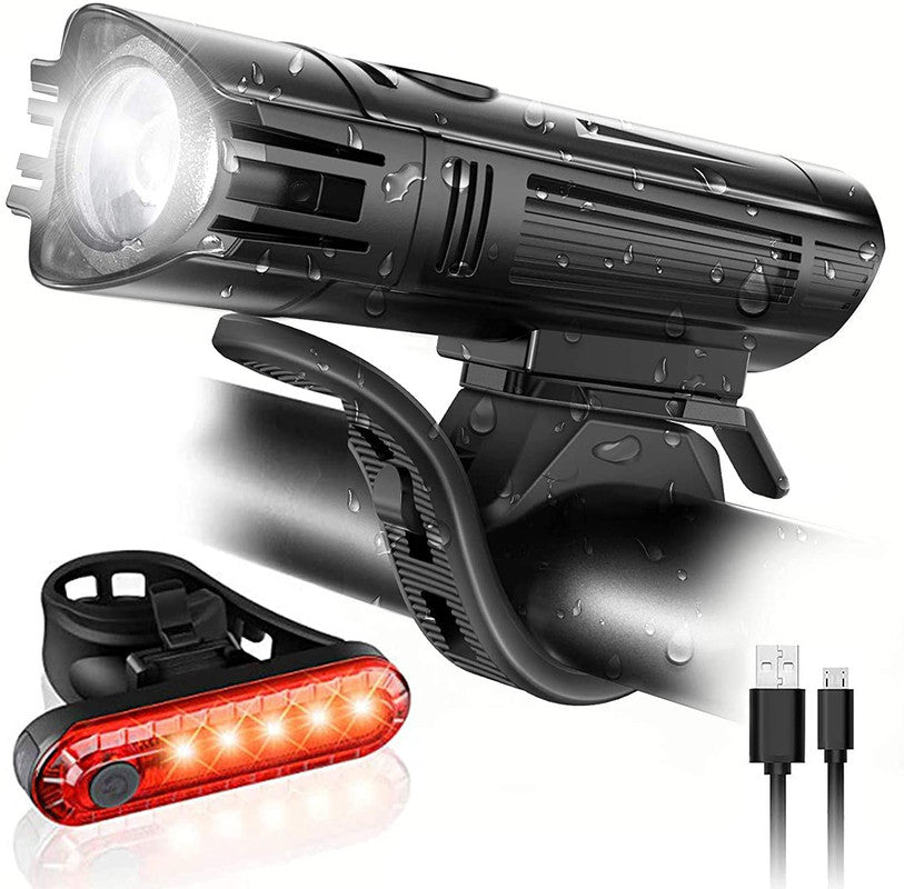 VIKUS Waterproof Rechargeable LED Bike Lights Set (2000mah Lithium