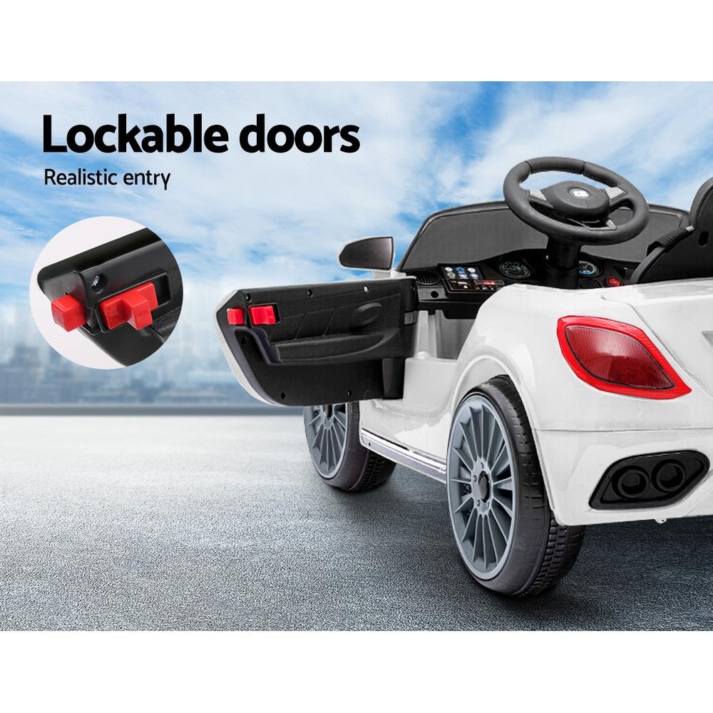 Rigo Kids Ride On Car Electric Toys 12V Battery Remote Control White