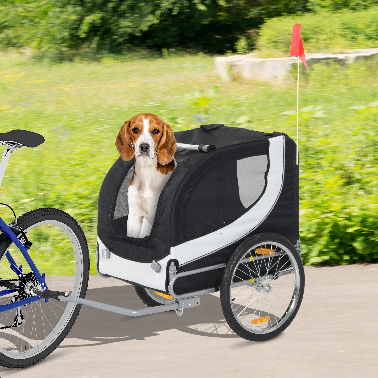 PawHut Pet Bike Bicycle Trailer Stroller Jogger Travel Carrier Folding