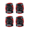Set of Four Red and Black Knee/Elbow Pads