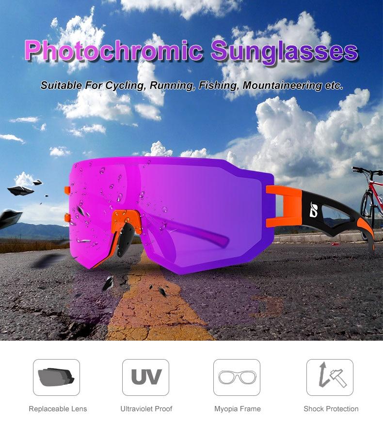 Bicycle Sunglasses Sports Photochromic Glasses Ultralight Outdoor