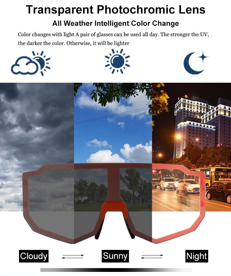 Bicycle Sunglasses Sports Photochromic Glasses Ultralight Outdoor