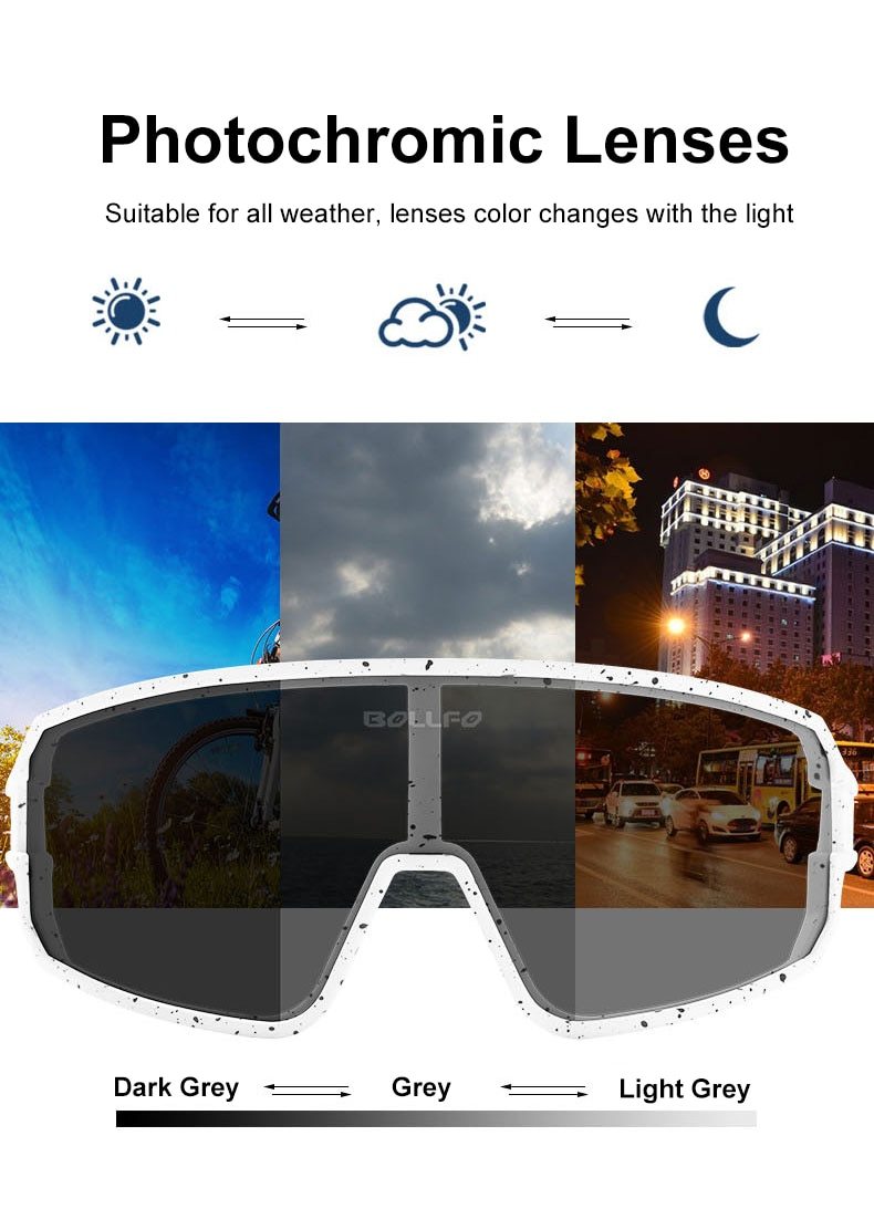Bicycle Sunglasses Photochromic Glasses UV400 Ultralight Outdoor