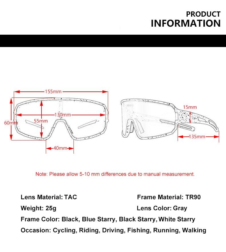 Bicycle Sunglasses Photochromic Glasses UV400 Ultralight Outdoor