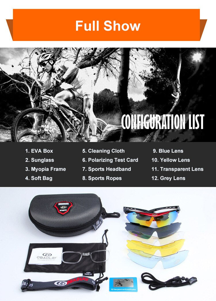 Men Outdoor Sports Sunglasses Road Bicycle Glasses Mountain Cycling